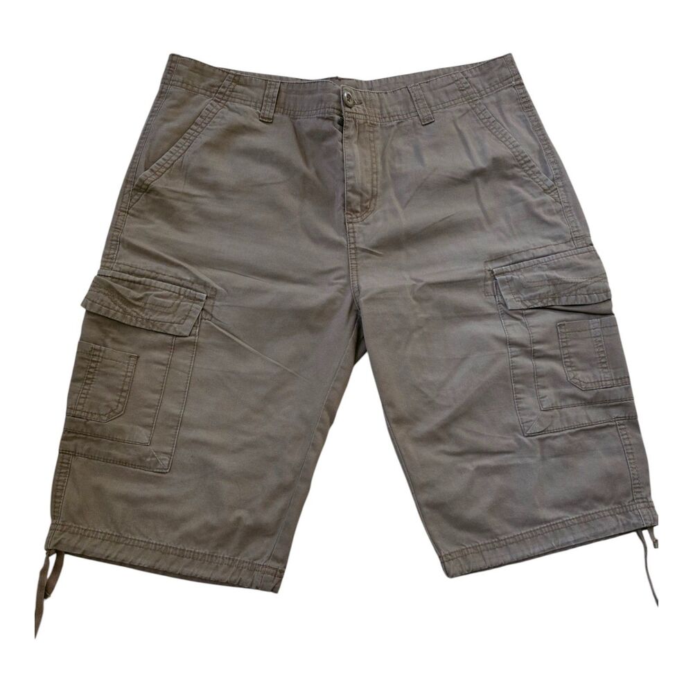 Ring of Fire Men’s Khaki Cargo Shorts Size 34 – Pre-Owned, Good Condition - Picture 3 of 14